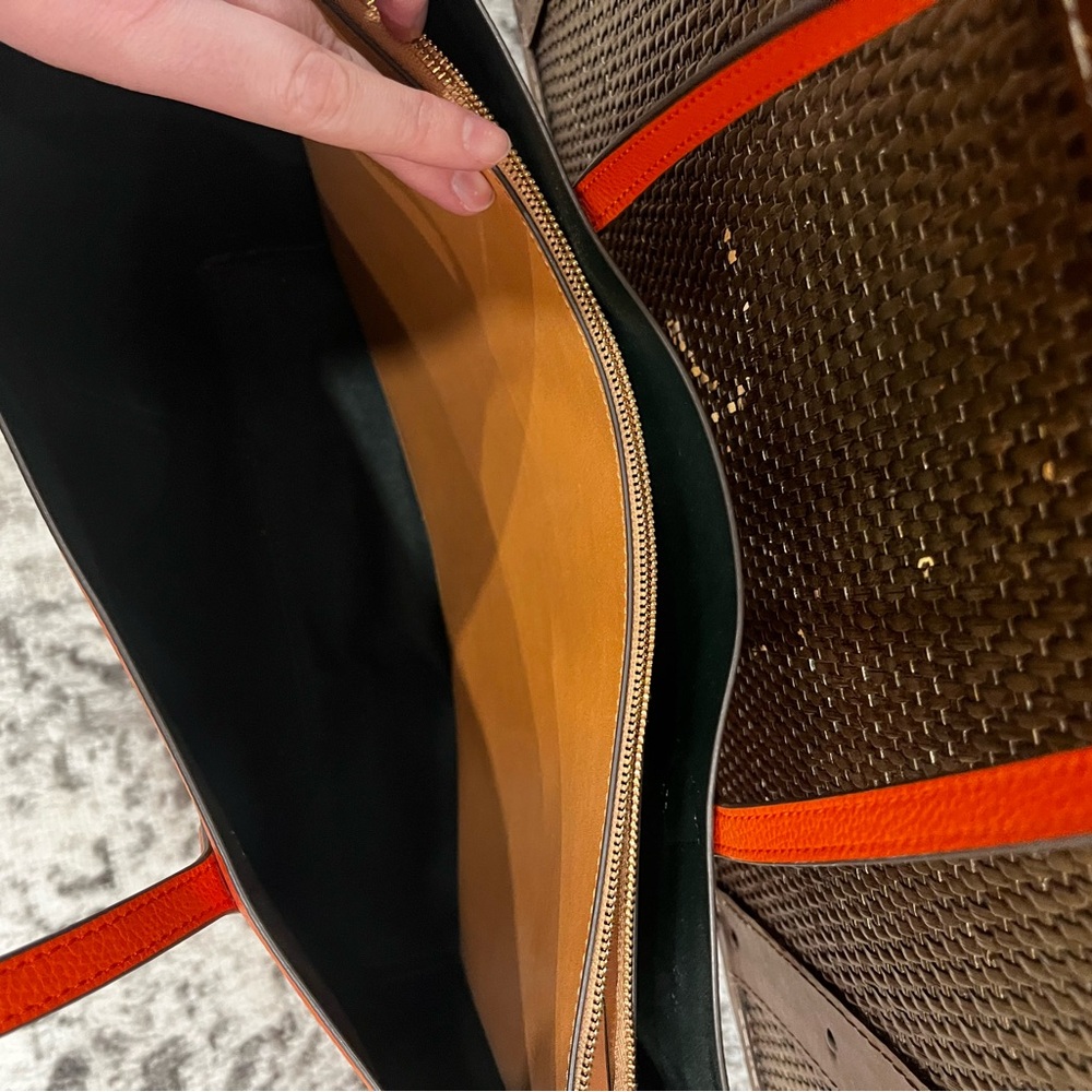 Tory Burch Vibrant Orange Tote - Picture 5 of 5